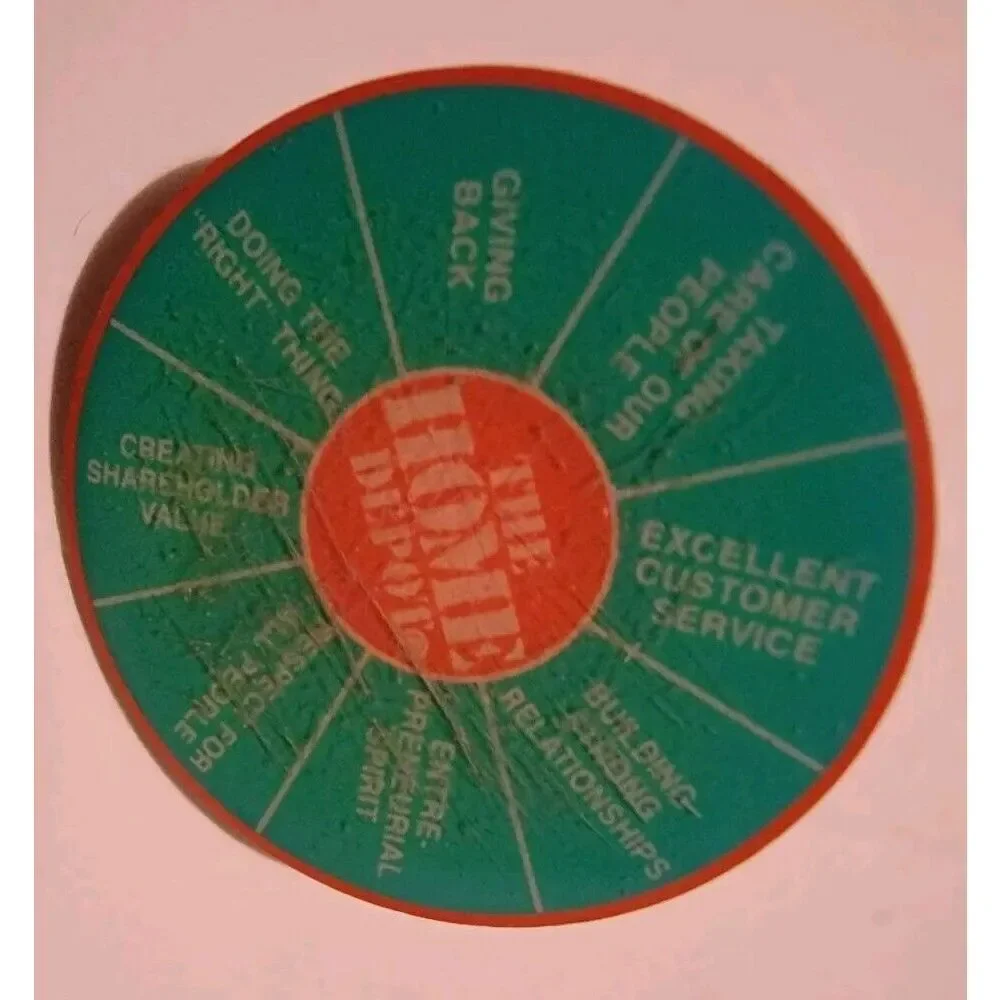 Vintage Enamel Pin Pinback The Home Depot Circle‎ Pie